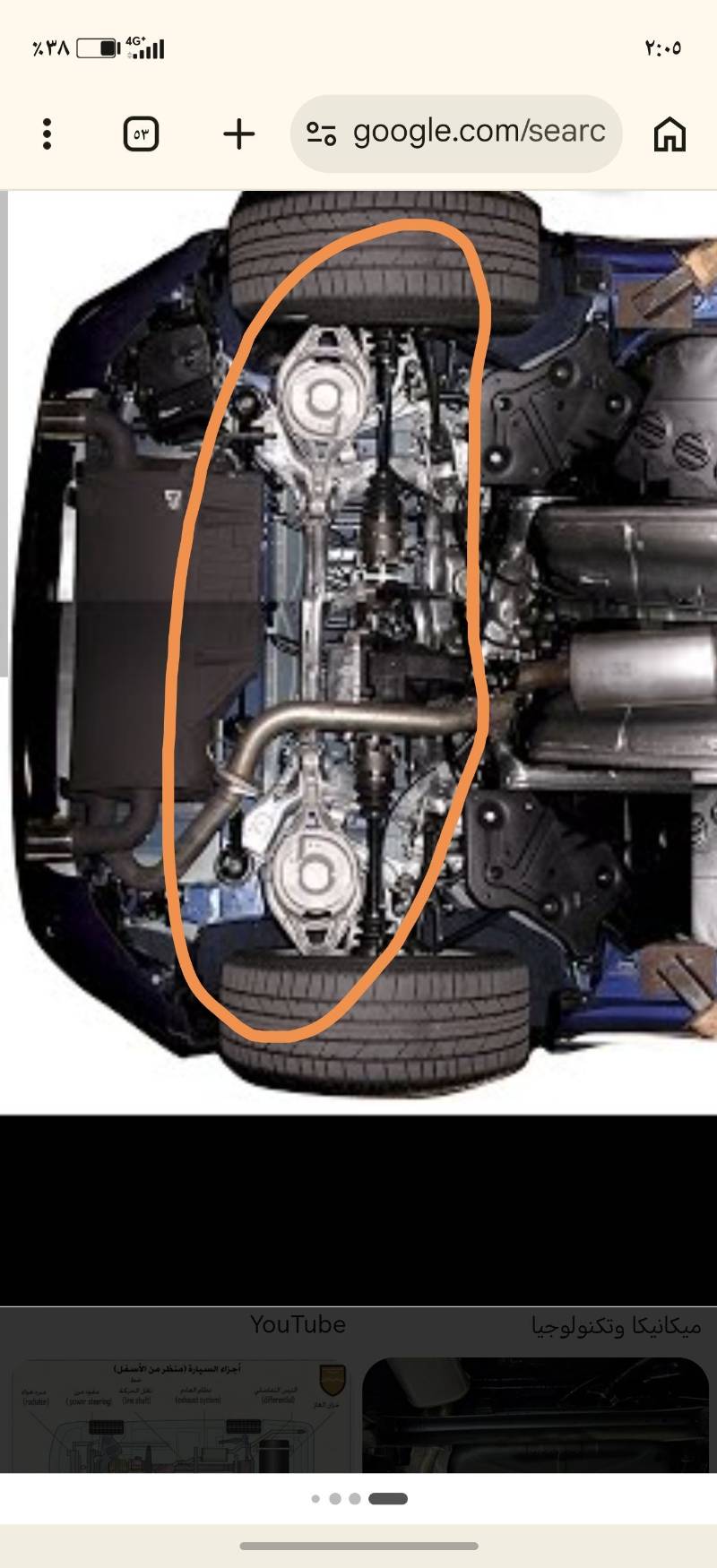 المحور الخلفي العمود